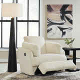 Ashley Furniture - TIE-BREAKER IVORY SWIVEL GLIDER RECLINER - White Fabric - Recliners - Additional View 8
