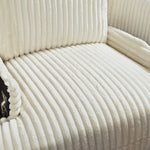 Ashley Furniture - TIE-BREAKER IVORY SWIVEL GLIDER RECLINER - White Fabric - Recliners - Additional View 9