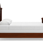 Ashley Furniture - Lavinton Queen Poster Bed - Dark Brown Wood - Beds - Additional View 4