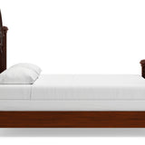 Ashley Furniture - Lavinton Queen Poster Bed - Dark Brown Wood - Beds - Additional View 4