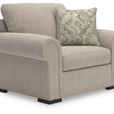 Ashley Furniture - SARAROSE HEATHER OVERSIZED CHAIR - Beige Fabric - Chairs