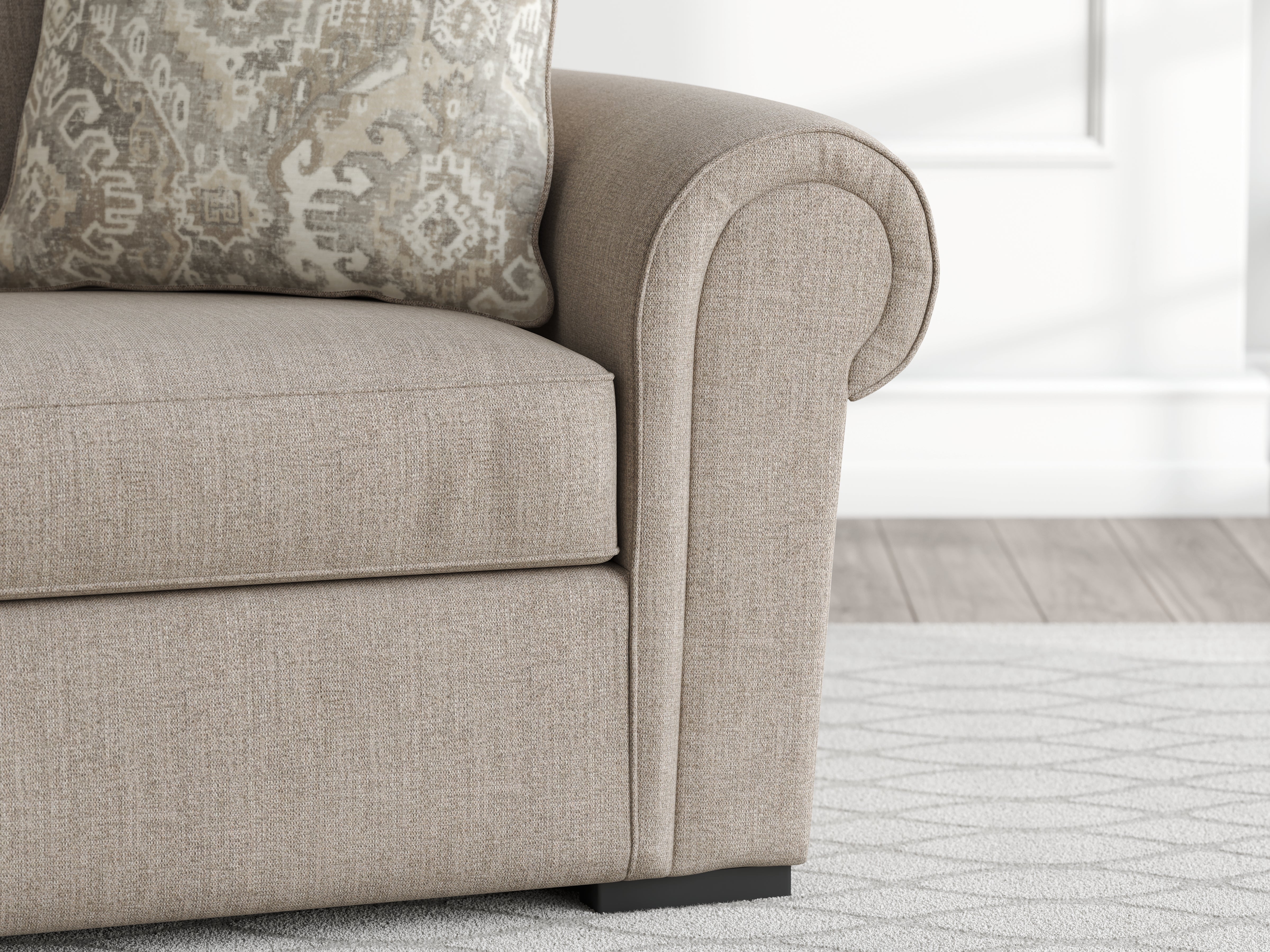 Ashley Furniture - SARAROSE HEATHER OVERSIZED CHAIR - Beige Fabric - Chairs - Additional View 7