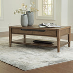 Ashley Furniture - ROANHOWE COCKTAIL TABLE - Dark Brown Wood - Tables - Additional View 1