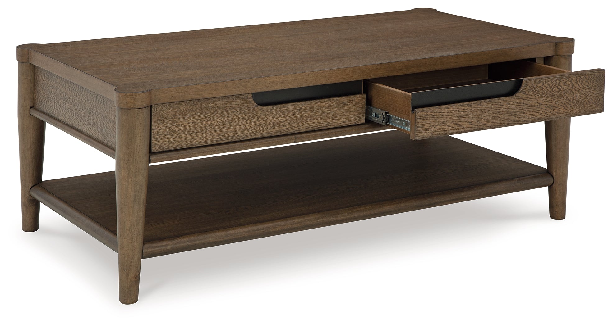Ashley Furniture - ROANHOWE COCKTAIL TABLE - Dark Brown Wood - Tables - Additional View 2