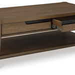 Ashley Furniture - ROANHOWE COCKTAIL TABLE - Dark Brown Wood - Tables - Additional View 2