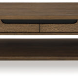 Ashley Furniture - ROANHOWE COCKTAIL TABLE - Dark Brown Wood - Tables - Additional View 3