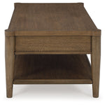 Ashley Furniture - ROANHOWE COCKTAIL TABLE - Dark Brown Wood - Tables - Additional View 4