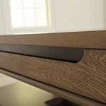 Ashley Furniture - ROANHOWE COCKTAIL TABLE - Dark Brown Wood - Tables - Additional View 5