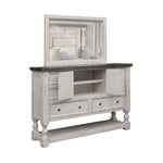 International Furniture Direct - Stone Dresser - Beige|Dark Gray Wood - Dresser & Mirror - Additional View 1