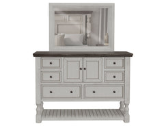 International Furniture Direct - Stone Dresser - Beige|Dark Gray Wood - Dresser & Mirror - Additional View 2