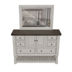 International Furniture Direct - Stone Dresser - Beige|Dark Gray Wood - Dresser & Mirror - Additional View 3