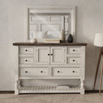 International Furniture Direct - Stone Dresser - Beige|Dark Gray Wood - Dresser & Mirror - Additional View 5