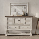 International Furniture Direct - Stone Dresser - Beige|Dark Gray Wood - Dresser & Mirror - Additional View 5