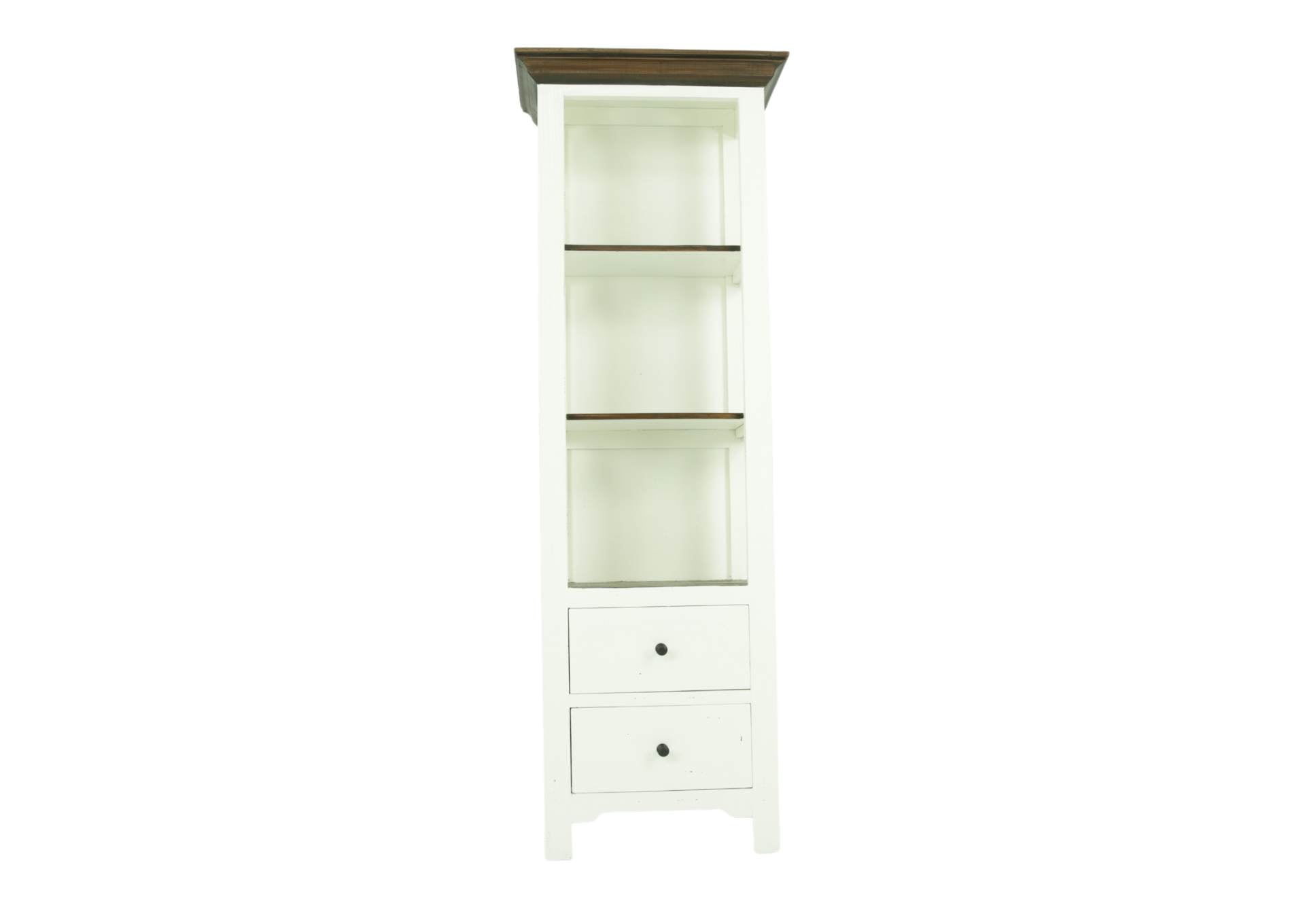 VERONAS WHITE/TOBACCO BOOKCASE