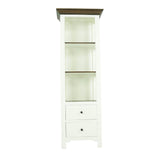 VERONAS WHITE/TOBACCO BOOKCASE