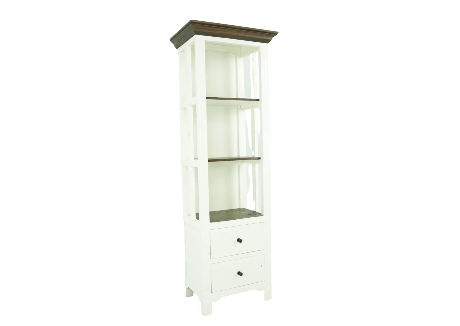 VERONAS WHITE/TOBACCO BOOKCASE - Additional View 1