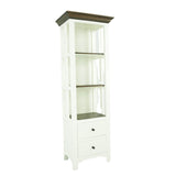 VERONAS WHITE/TOBACCO BOOKCASE - Additional View 1