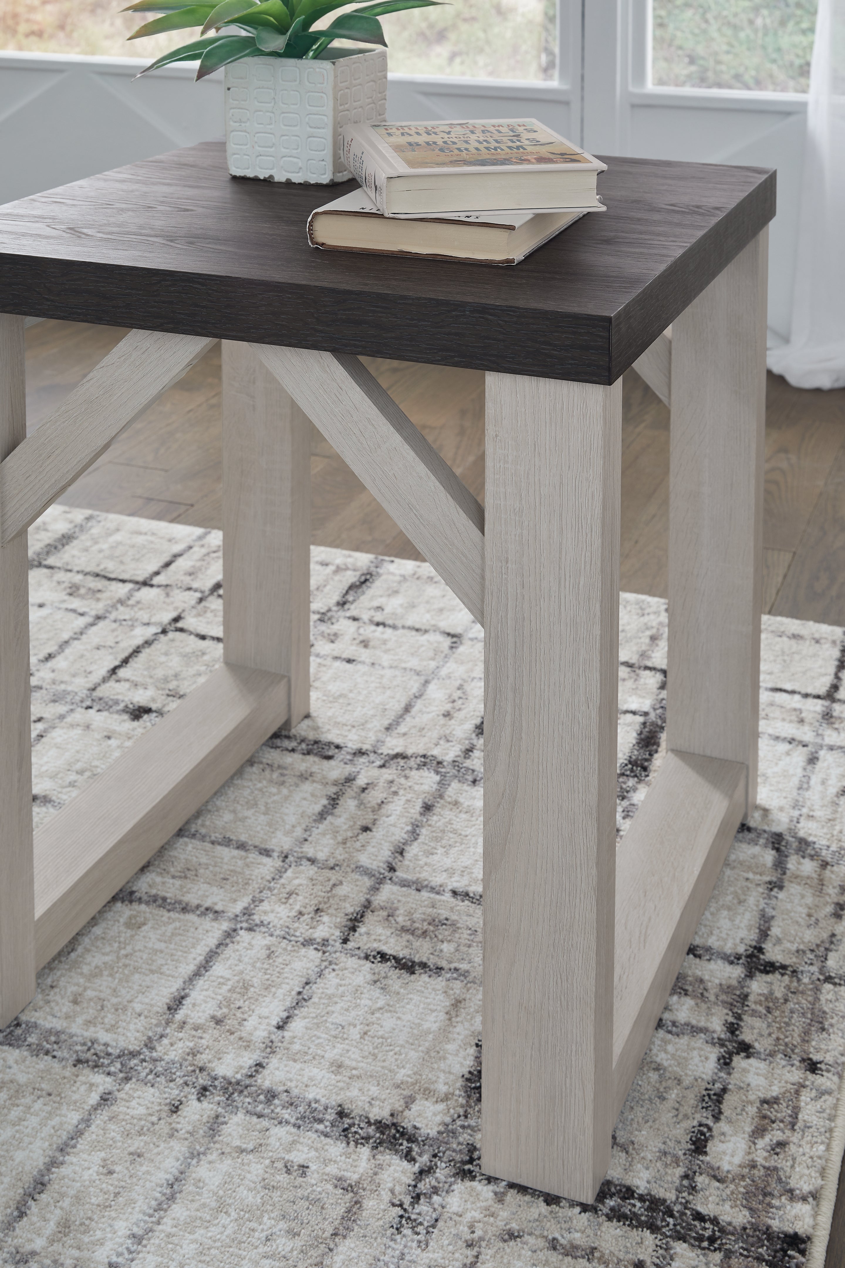 Ashley Furniture - DORRINSON 3 PIECE OCCASIONAL TABLE SET - Dark Gray Wood - Tables - Additional View 4