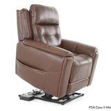 COFFEE 100% LEATHER LIFT CHAIR WITH HEAT, POWER ADJUSTABLE HEADREST AND LUMBAR - Additional View 2