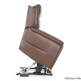 COFFEE 100% LEATHER LIFT CHAIR WITH HEAT, POWER ADJUSTABLE HEADREST AND LUMBAR - Additional View 3