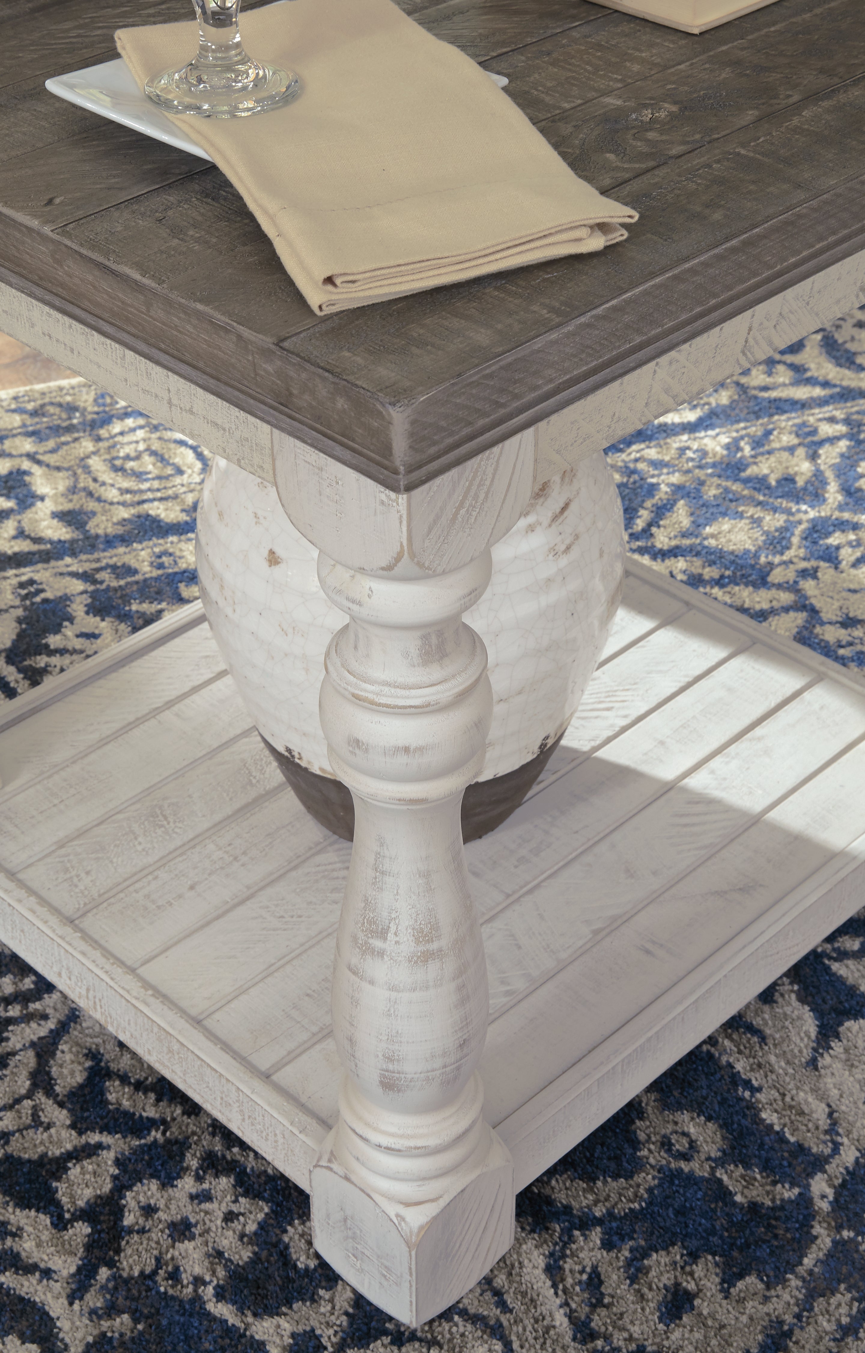 Ashley Furniture - HAVALANCE END TABLE - Dark Gray Wood - Tables - Additional View 2