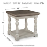 Ashley Furniture - HAVALANCE END TABLE - Dark Gray Wood - Tables - Additional View 3