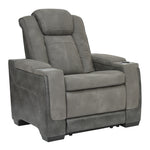 Ashley Furniture - Next-Gen Power Recliner - Slate - Dark Gray Faux Leather - Recliners