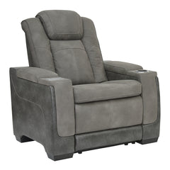 Ashley Furniture - Next-Gen Power Recliner - Slate - Dark Gray Faux Leather - Recliners