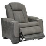 Ashley Furniture - Next-Gen Power Recliner - Slate - Dark Gray Faux Leather - Recliners - Additional View 2
