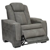 Ashley Furniture - Next-Gen Power Recliner - Slate - Dark Gray Faux Leather - Recliners - Additional View 2