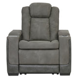 Ashley Furniture - Next-Gen Power Recliner - Slate - Dark Gray Faux Leather - Recliners - Additional View 3
