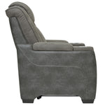 Ashley Furniture - Next-Gen Power Recliner - Slate - Dark Gray Faux Leather - Recliners - Additional View 4