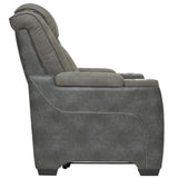 Ashley Furniture - Next-Gen Power Recliner - Slate - Dark Gray Faux Leather - Recliners - Additional View 4