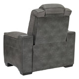 Ashley Furniture - Next-Gen Power Recliner - Slate - Dark Gray Faux Leather - Recliners - Additional View 5