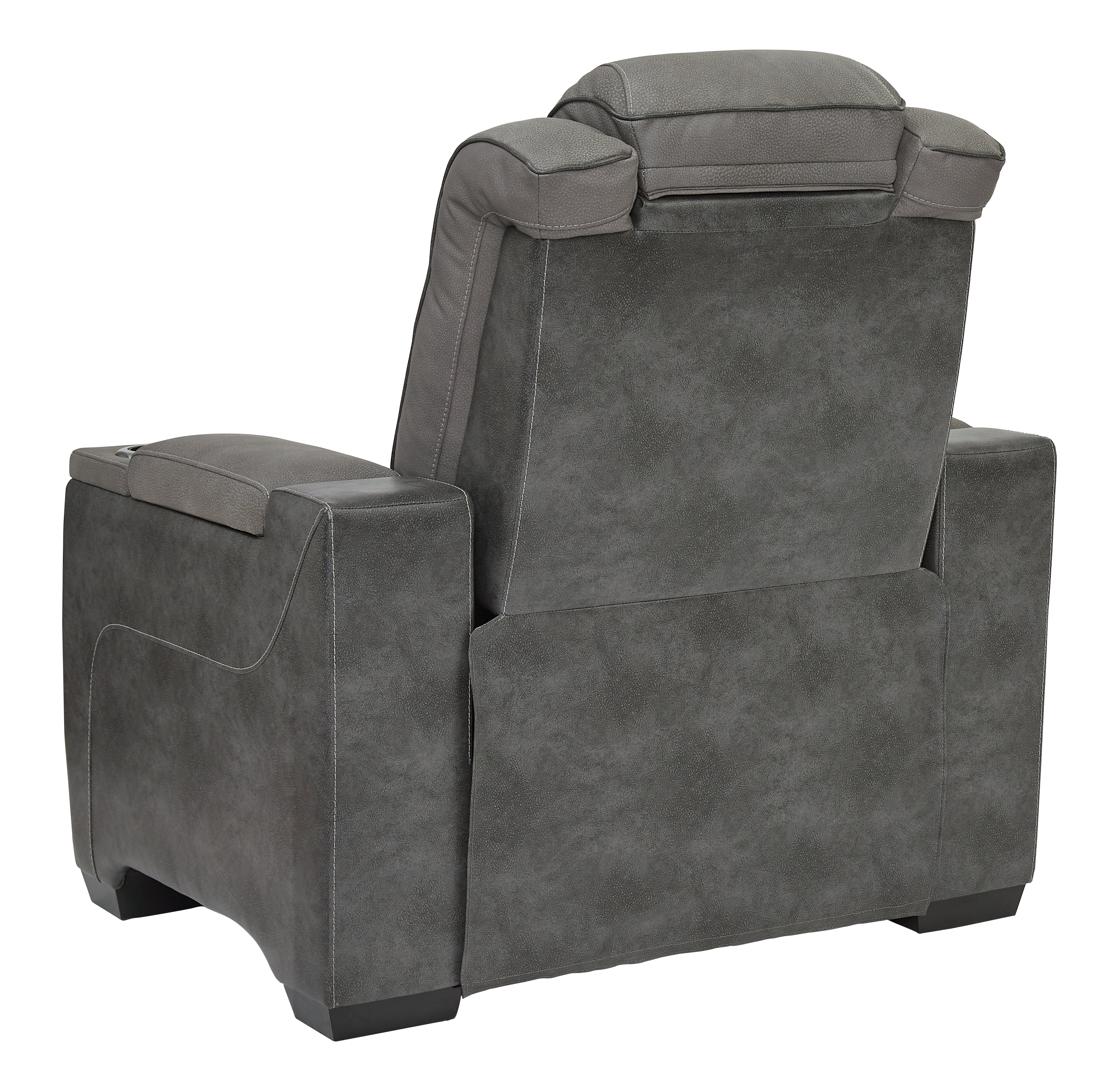 Ashley Furniture - Next-Gen Power Recliner - Slate - Dark Gray Faux Leather - Recliners - Additional View 5