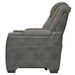 Ashley Furniture - Next-Gen Power Recliner - Slate - Dark Gray Faux Leather - Recliners - Additional View 6