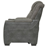 Ashley Furniture - Next-Gen Power Recliner - Slate - Dark Gray Faux Leather - Recliners - Additional View 6