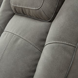 Ashley Furniture - Next-Gen Power Recliner - Slate - Dark Gray Faux Leather - Recliners - Additional View 9
