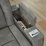 Ashley Furniture - Next-Gen Power Recliner - Slate - Dark Gray Faux Leather - Recliners - Additional View 10