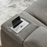 Ashley Furniture - Next-Gen Power Recliner - Slate - Dark Gray Faux Leather - Recliners - Additional View 11