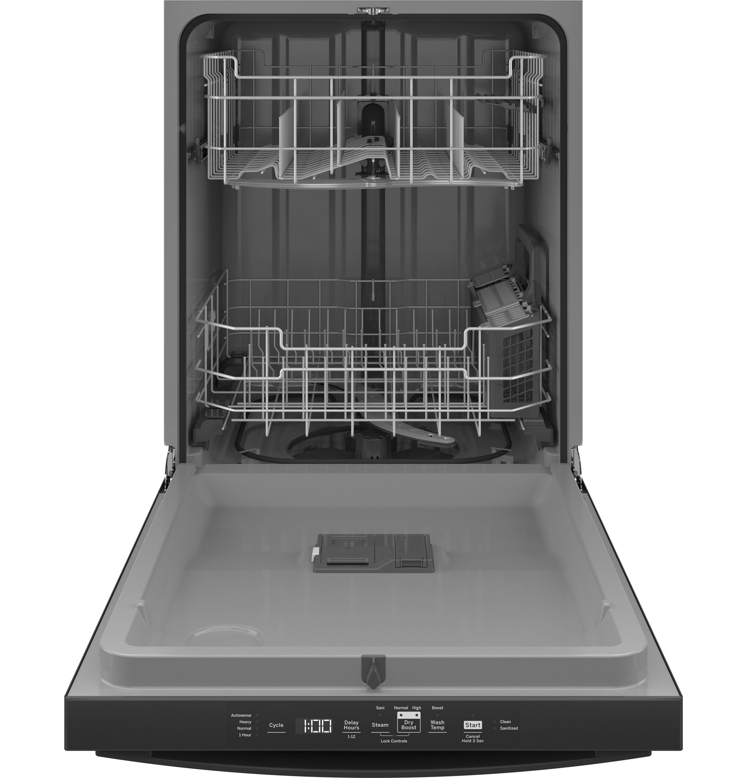 GE - TOP CONTROL DISHWASHER - Black - Dishwashers - Additional View 2