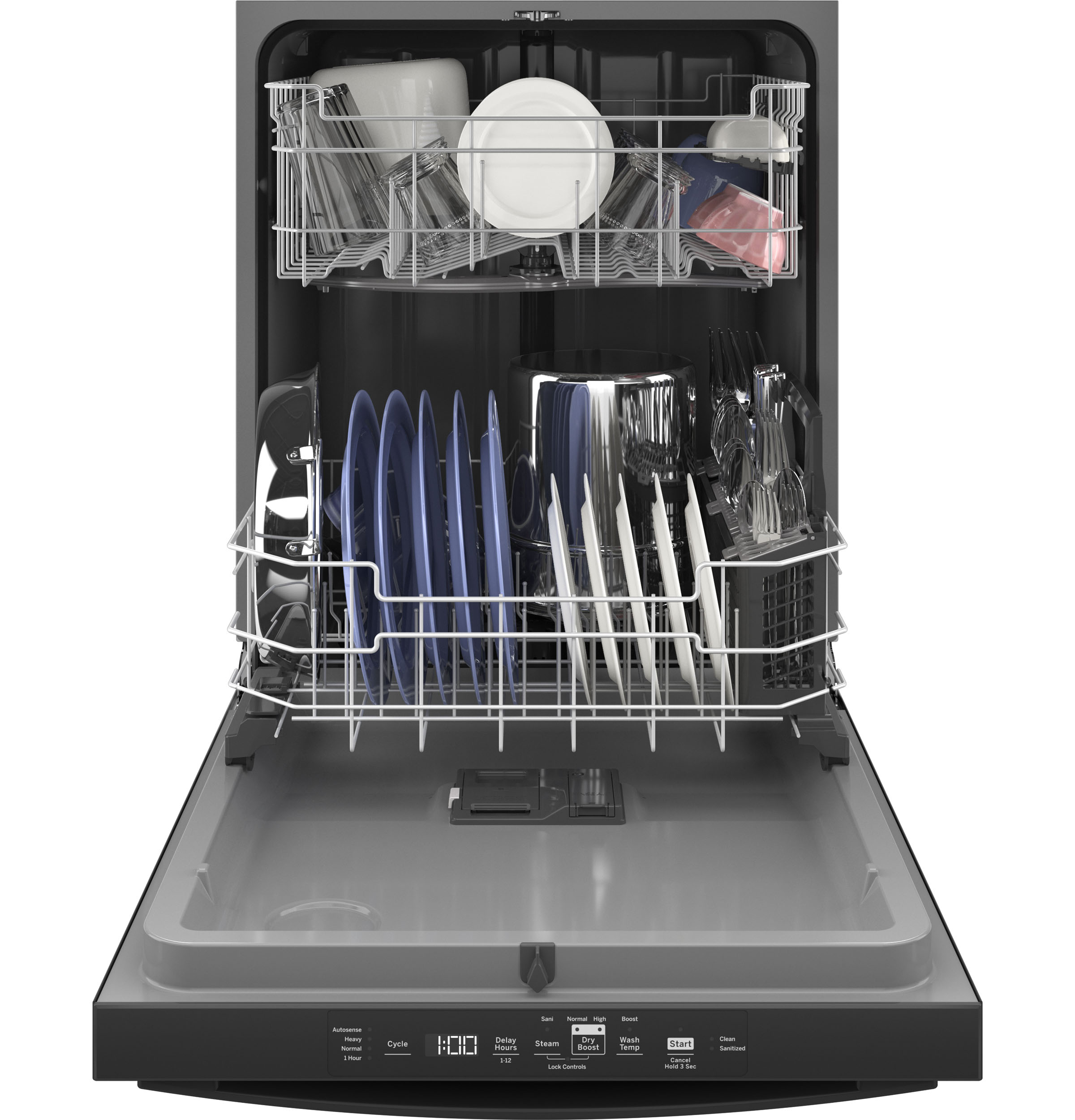 GE - TOP CONTROL DISHWASHER - Black - Dishwashers - Additional View 3