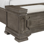 Elements International - KINGS COURT GREY KING BED - Dark Gray Wood - Beds - Additional View 5
