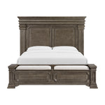 Elements International - KINGS COURT GREY KING BED - Dark Gray Wood - Beds - Additional View 7