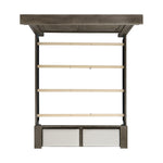 Elements International - KINGS COURT GREY KING BED - Dark Gray Wood - Beds - Additional View 9