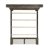 Elements International - KINGS COURT GREY KING BED - Dark Gray Wood - Beds - Additional View 9