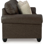 Ashley Furniture - ROXMERE UMBER QUEEN SLEEPER - Dark Brown Faux Leather - Sofas - Additional View 3