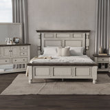 International Furniture Direct - STONE NIGHTSTAND - Beige|Dark Gray Wood - Nightstands - Additional View 3