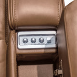 Ashley Furniture - DREAMER POWER RECLINING SOFA W/ AUDIO - Light Brown Leather Match - Sofas - Additional View 10