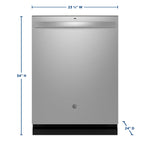 GE FINGERPRINT RESISTANT STAINLESS STEEL TOP CONTROL DISHWASHER - Pearl Silver - Dishwashers - Additional View 33